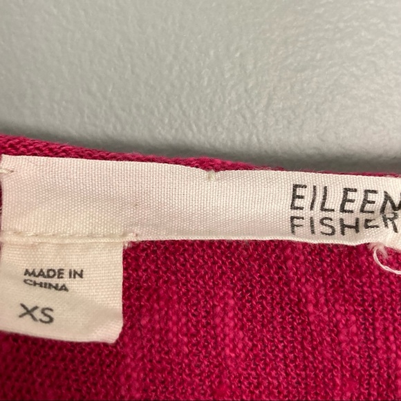 Eileen Fisher Linen Blend Tunic Top Women’s Size XS Scoop Neck Short Sleeve Knit - Picture 5 of 6